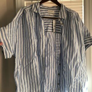 J Crew Striped Blouse Size XXL